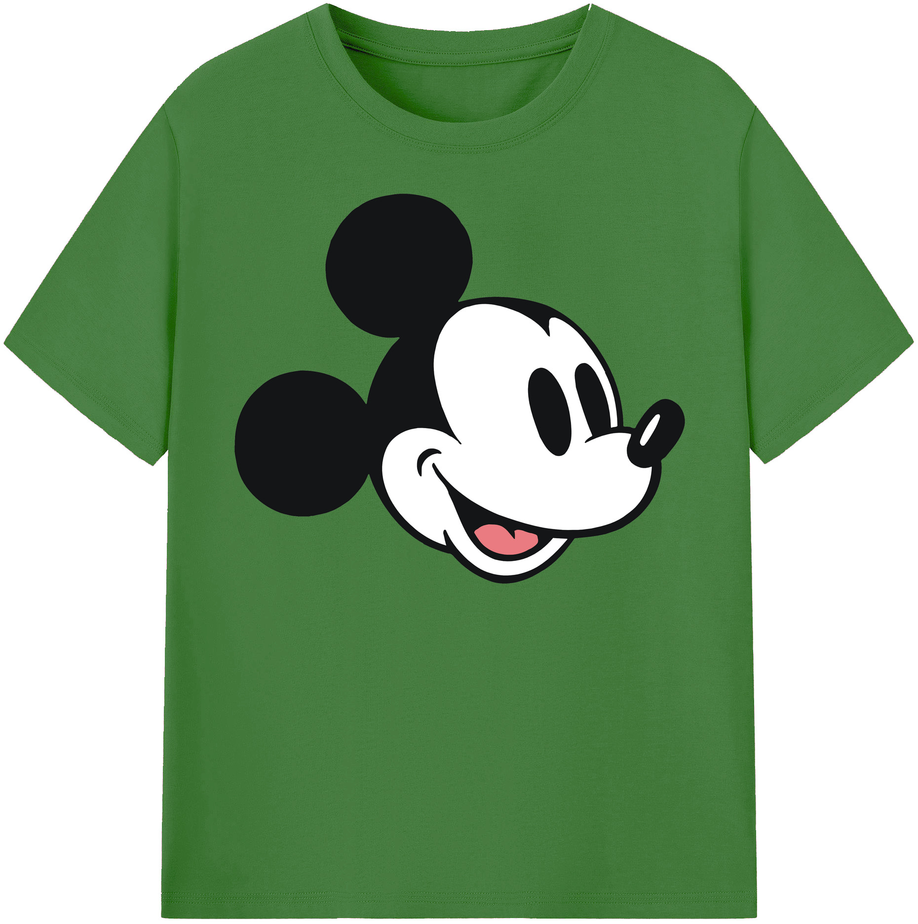 （画像用） ミッキーマウス Mickey Mouse レディースカジュアルプリントTシャツ（綿100％）